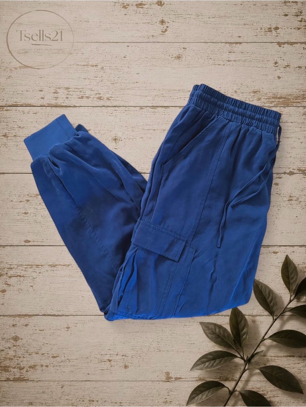 INC International Concepts Blue Cargo Jogger Pants - Size L